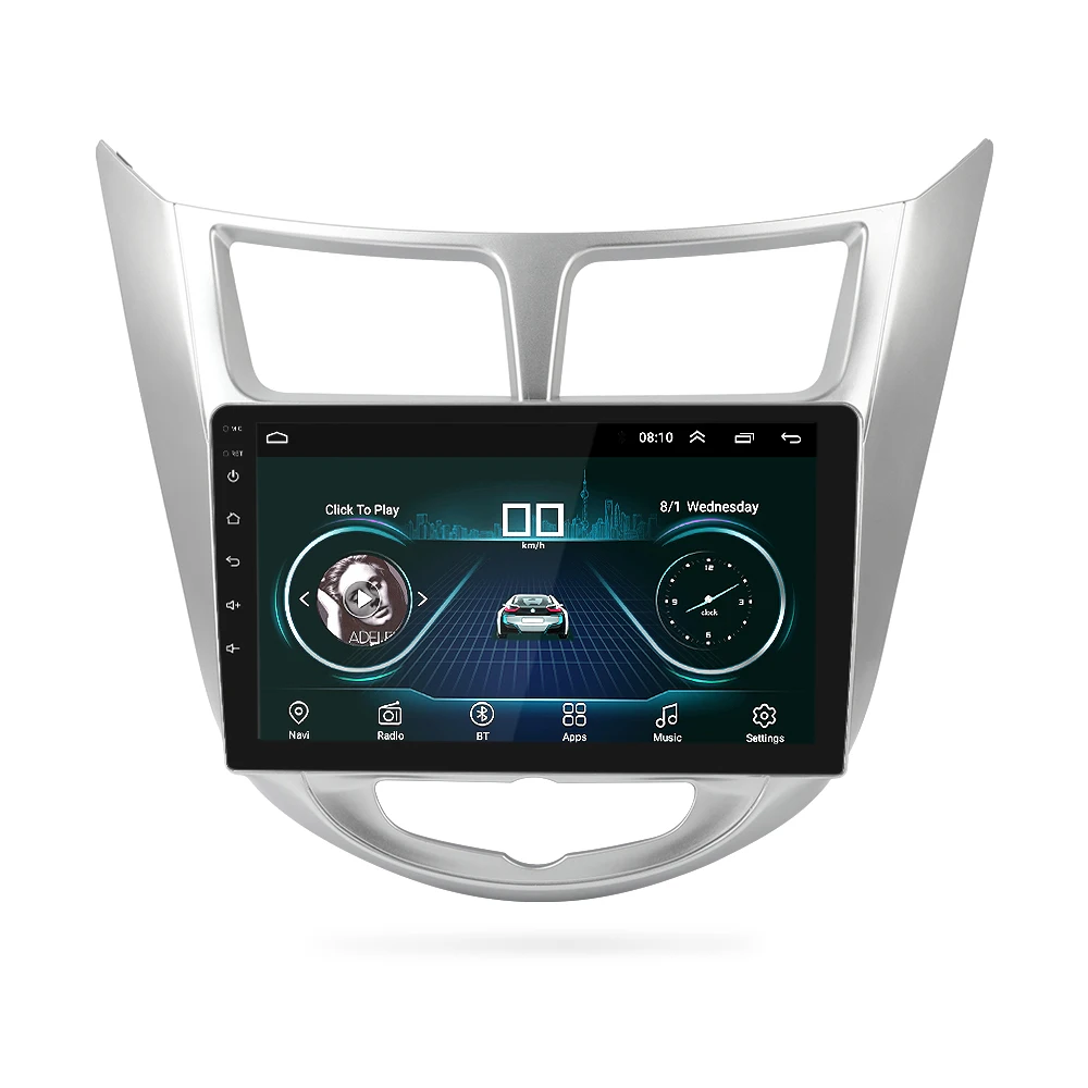 Sale 1G+16G for Android 8.1 Car Radio Multimedia Stereo Audio Player Navi GPS 2 Din For Hyundai Verna Solaris Accent Blue Hatchback 1 Sale 1G+16G for Android 8.1 Car Radio Multimedia Stereo Audio Player Navi GPS 2 Din For Hyundai Verna Solaris Accent Blue Hatchback 1