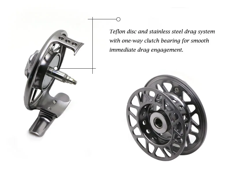 Angryfish полностью Металлическая катушка для ловли нахлыстом 2+ 1BB алюминиевая литая катушка для ловли нахлыстом с большой беседкой
