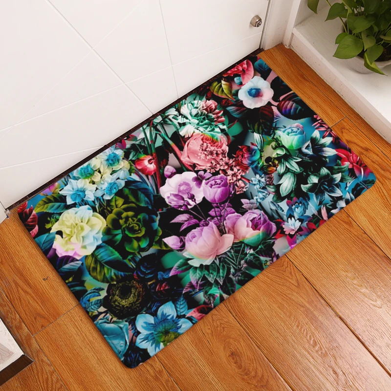 Новинка года Современный Креативный коврики моющиеся красивый цветок ковры коврики Спальня Нескользящие коврики для ванной комнаты для гостиной