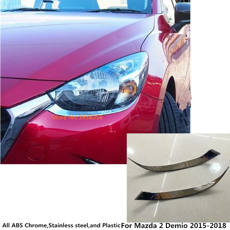 Для Mazda 2 Demio 2015 2016 2017 2018 стайлинга автомобилей тела головы спереди бровей/Накладка