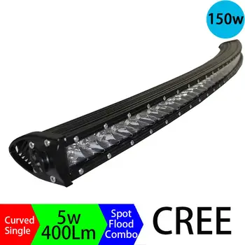 

150W 3D Long Distance Super Slim Single Row Curved Work Car Light Bar Offroad Driving Lamp Auto Parts SUV UTE 4WD ATV Boat