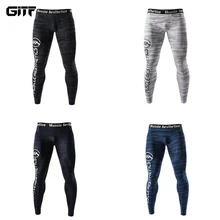 GITF спортивные брюки мужские полиэстер спандекс эластичная быстросохнущая дышащая стрейч утягивающая, компрессионная колготки брюки для фитнеса штаны