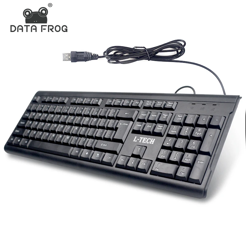 

DATA FROG K11 USB Computer Keyboard Classic Business Wired Keyboard Standard 104 Keys for PC Computer/ Laptop/ Desktop/ Notebook