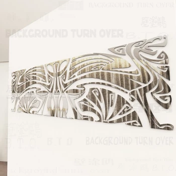 

DIY abstract totem self adhesive sticker large wall mirror for home bedroom decor wall decorations living room R078