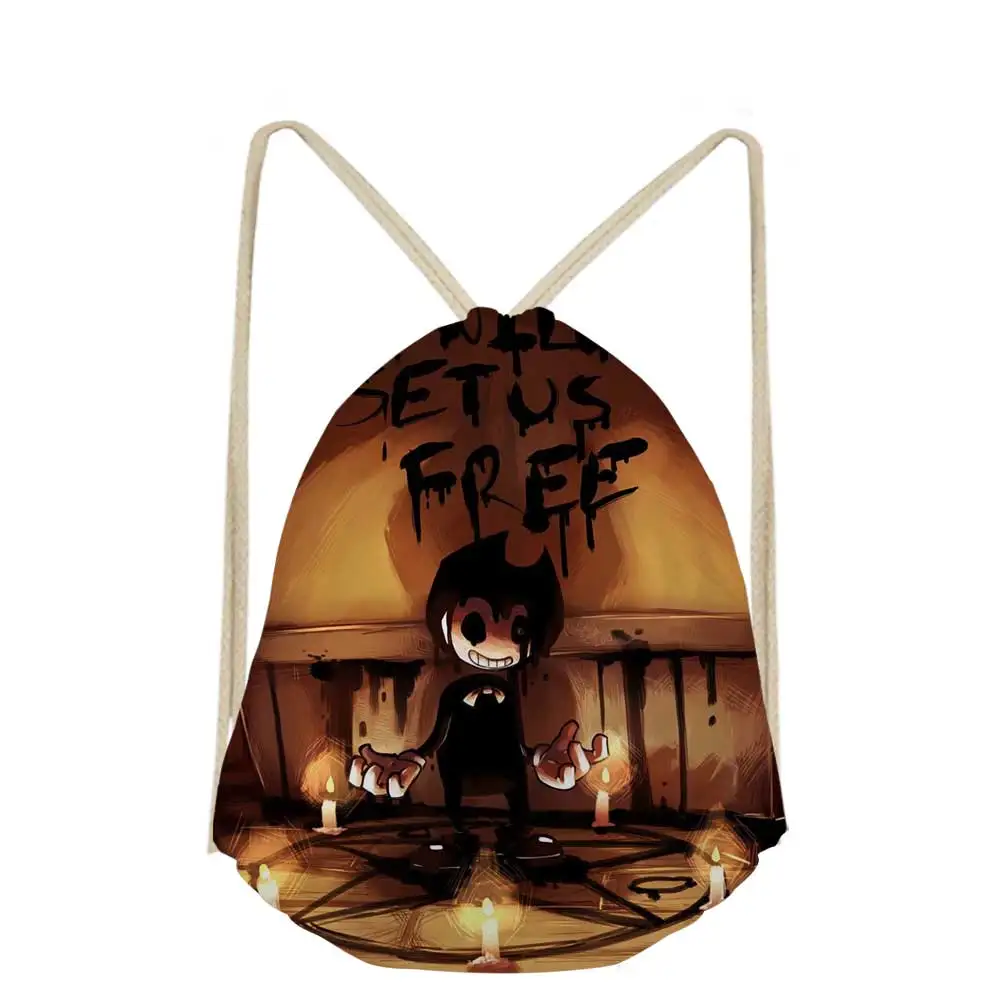 

We are Key Drawstring Bag bendy and the ink machine Students Small School Bags Boys and Girl Travel Bags Boys Girls Beach Bags