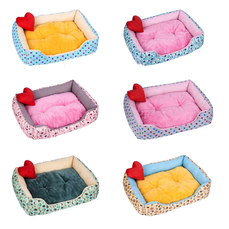 

Warm Corduroy Padded Big Dog Bed Print Pet Large Dog House Pink Soft Fleece Cat Puppy Bed House Petshop Nest Dog Baskets