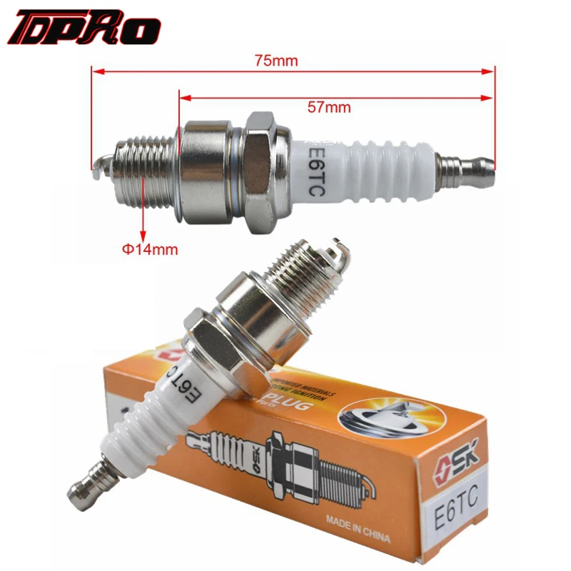 

TDPRO Ignition Spark Plug 5pcs/10pcs Sparking Plugs For 49cc 60cc 66cc 80cc 2 Stroke Engines Motorized Bicycle Dirt Moped Bike