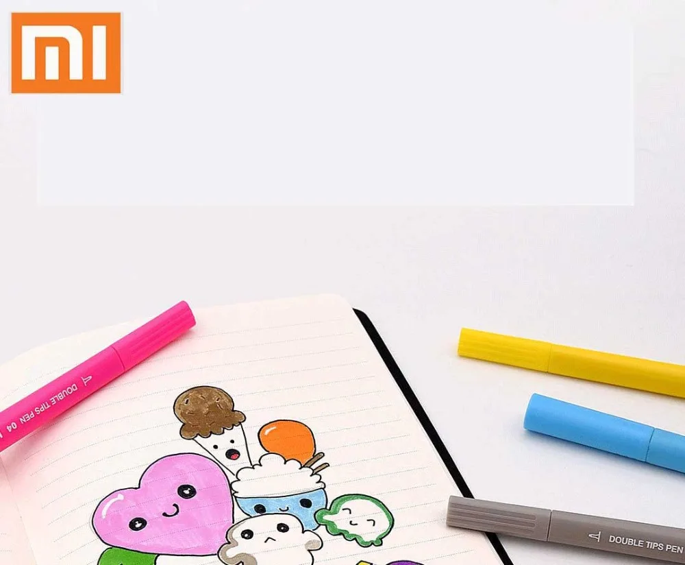 Xiaomi mijia красочный знак ручка, KACO 36 andy варианты цветов, двойная головка дизайн, посылка на продажу, высокая безопасность, многофункциональная функция