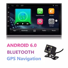 Универсальный Android двойной 2 Din Авто Радио 7 »Сенсорный экран 4 ядра 1 ГБ Оперативная память 16 ГБ Встроенная память радио Bluetooth автомобиля стерео gps навигации