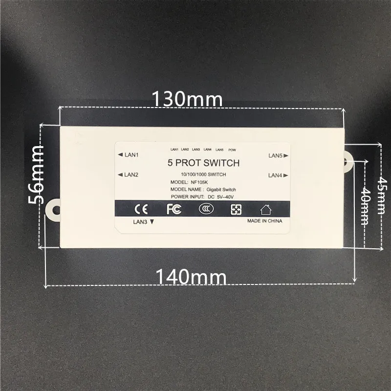Сетевой коммутатор с 5 портами Gigabit Ethernet 10/100 Мбит/с|Сетевые коммутаторы| |