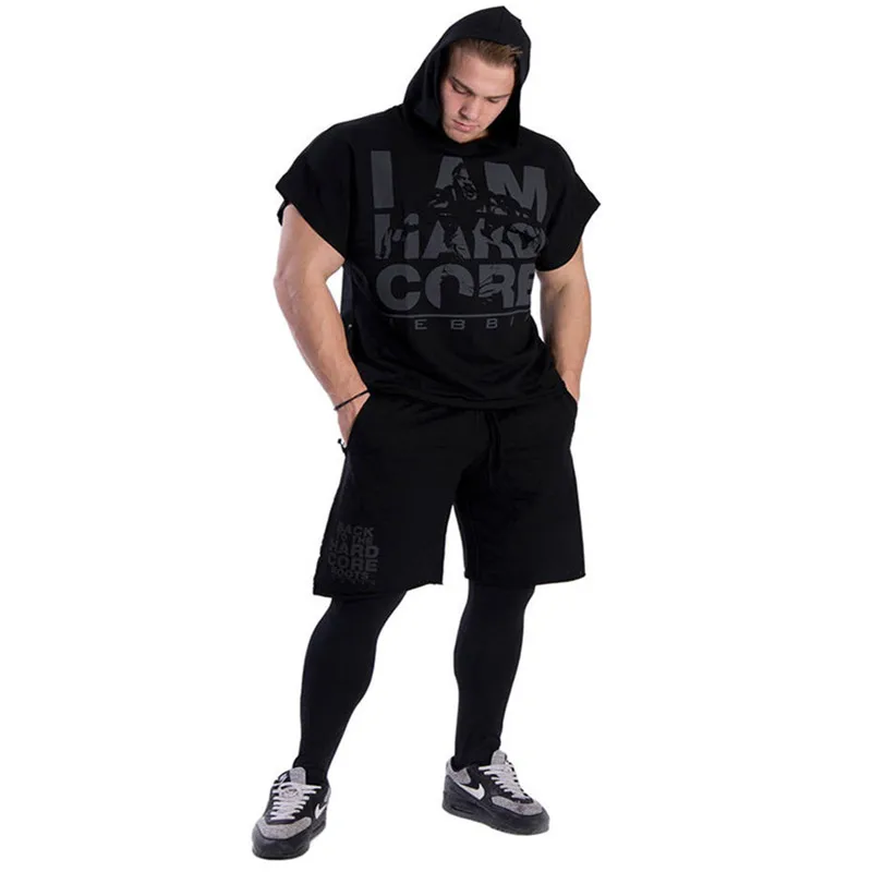 Men cotton hoodie sweatshirts fitness tank top (10)