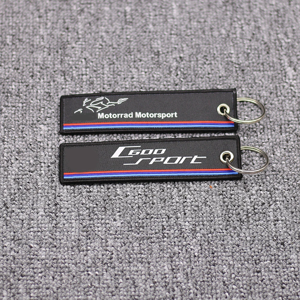 

New Arrival Embroidery Key Holder Chain Collection Keychain for BMW C600 SPORT Motorcycle Badge Keyring