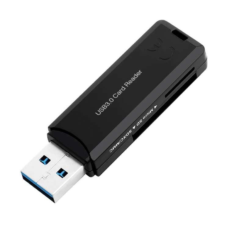 Moweek мультикардридер Высокое качество USB 3,0 2 в 1 карта памяти считывание адаптер для SD/TF micro SD ПК компьютер ноутбук аксессуары - Цвет: Black