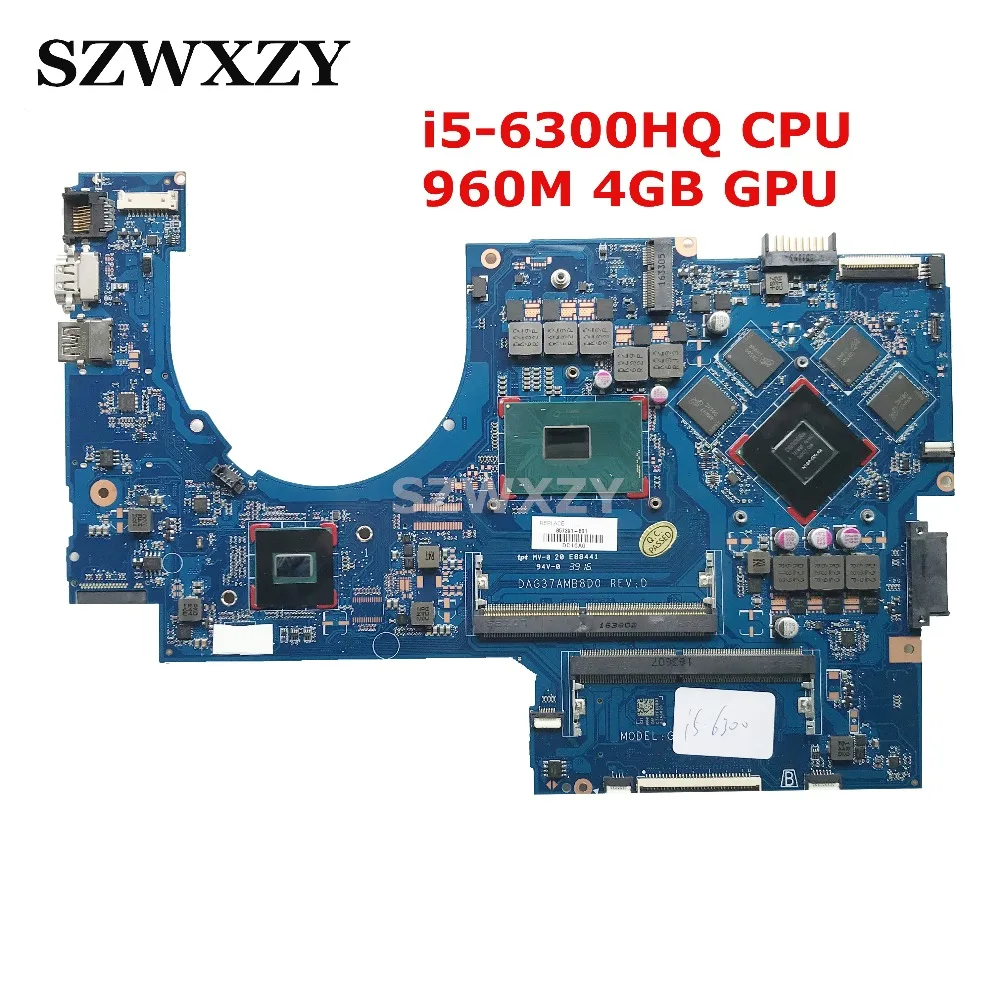 857391-601 материнская плата для ноутбука HP PAVILION 17-AB 17T-AB 17-W 857391-501 857391-001 DAG37AMB8D0 i5-6300HQ CPU