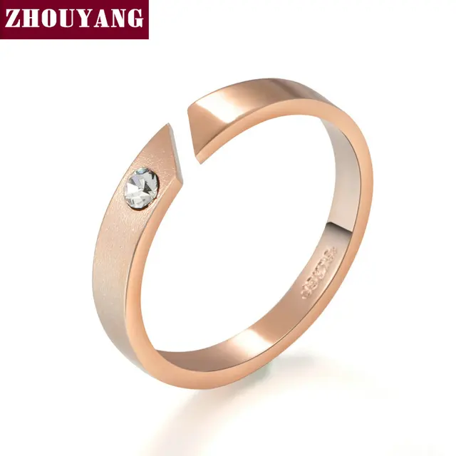 Top Quality Concise Rose Gold Color Ring Jewelry Austrian Crystal Full Sizes Who Top Quality Concise Rose Gold Color Ring Jewelry Austrian Crystal Full Sizes Who