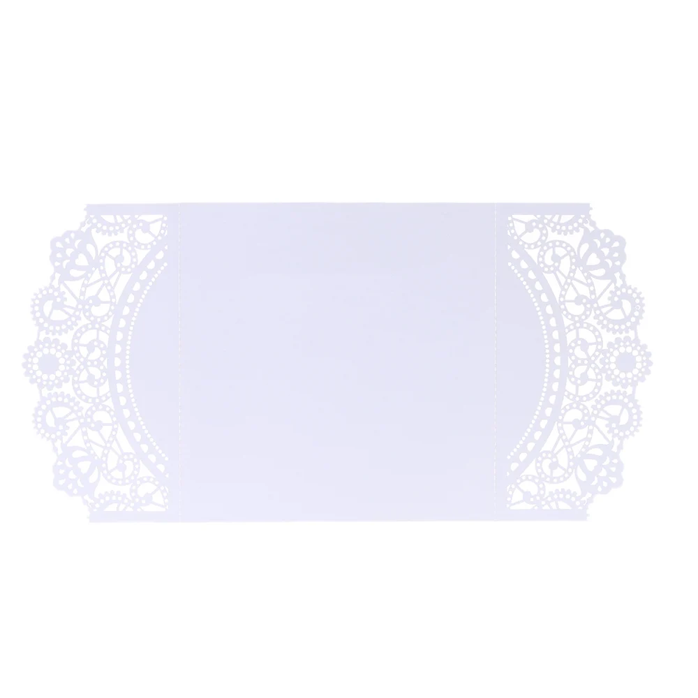 40 шт./компл. белый лазерный разрез свадебные карточки выдалбливают ремесло пригласительные карты цветочный узор для празднование Дня Рождения вечерние