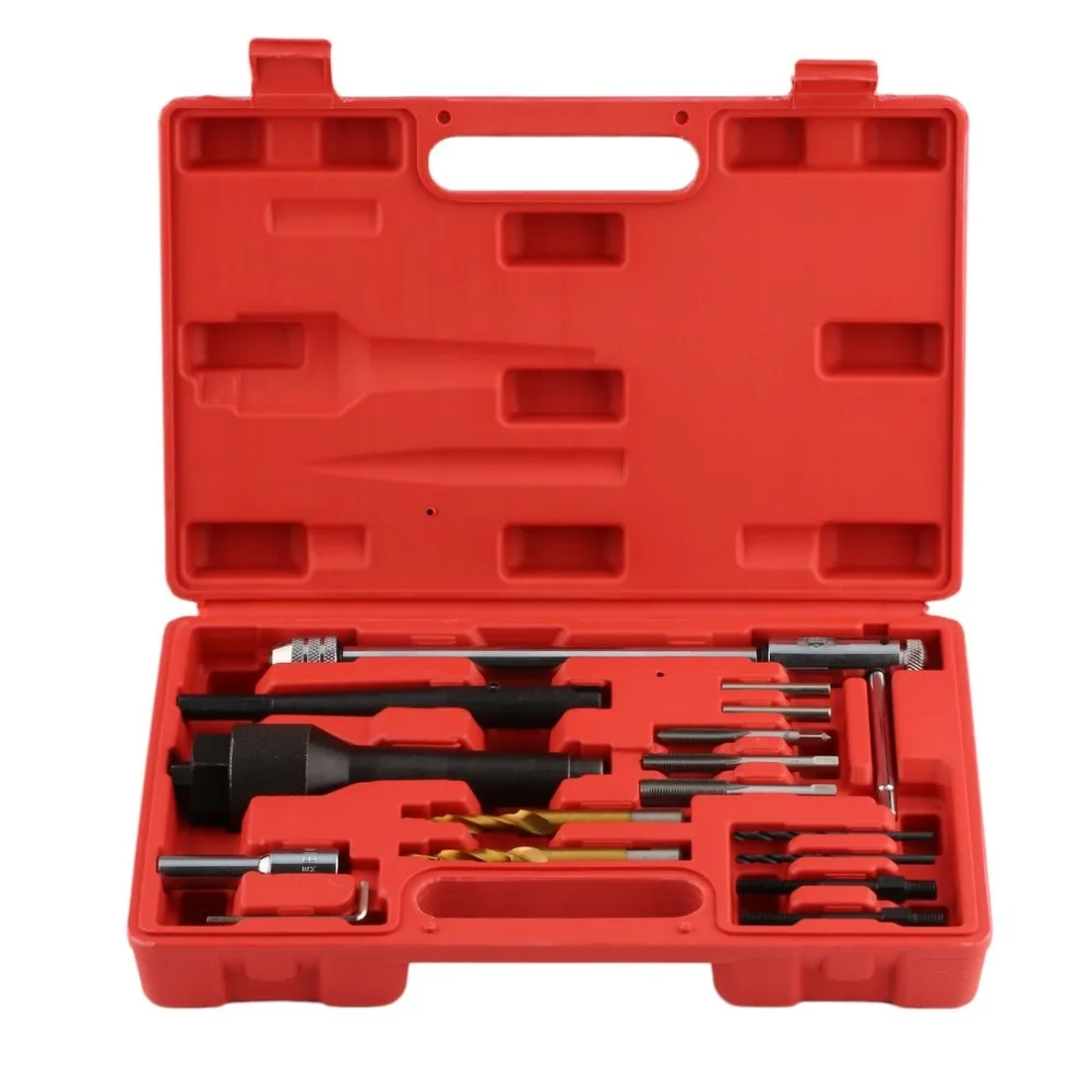 16PCS/SET Professional Damaged Glow Plug Removal Drill 8mm 10mm Carbon