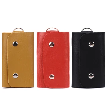 

Fashion Women Men Unisex Faux Leather Car Key Holder Case Bag Key Chain