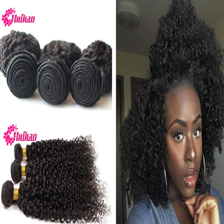 

Cheap 3 Bundle Afro Kinky Curly Hair Short Kinky Brazilian Hair Weave Grade 8a Virgin Human cheap Hair Color 1b 8''-30''
