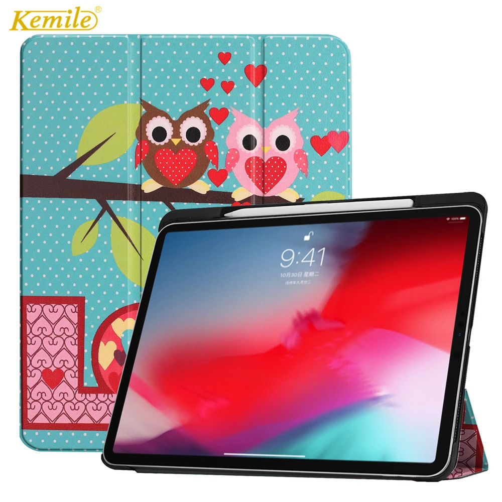 Чехол для iPad Pro 11 2018 Вт держатель карандашей ультратонкий легкий складной Смарт