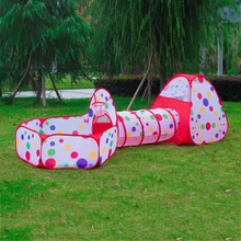 Складной детский игровой дом игрушки палатки для хранения бассейн-трубка-вигвама 3 шт. Pop-up дети играть туннель палатка ребенок океан мяч игрушка 985-Q40