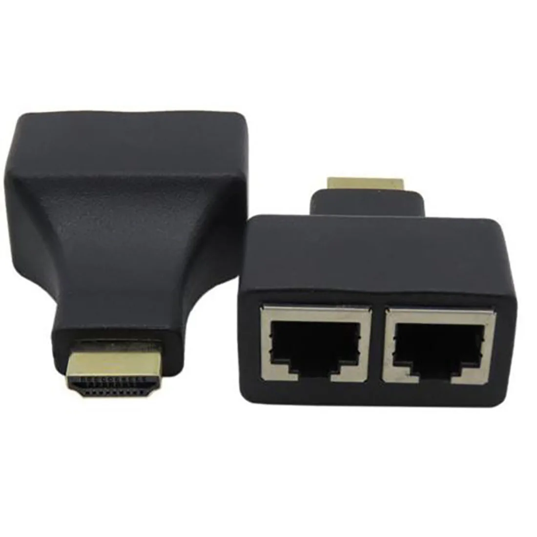 Buy Good 2Pcs Portable RJ45 HDMI To Dual Port Network