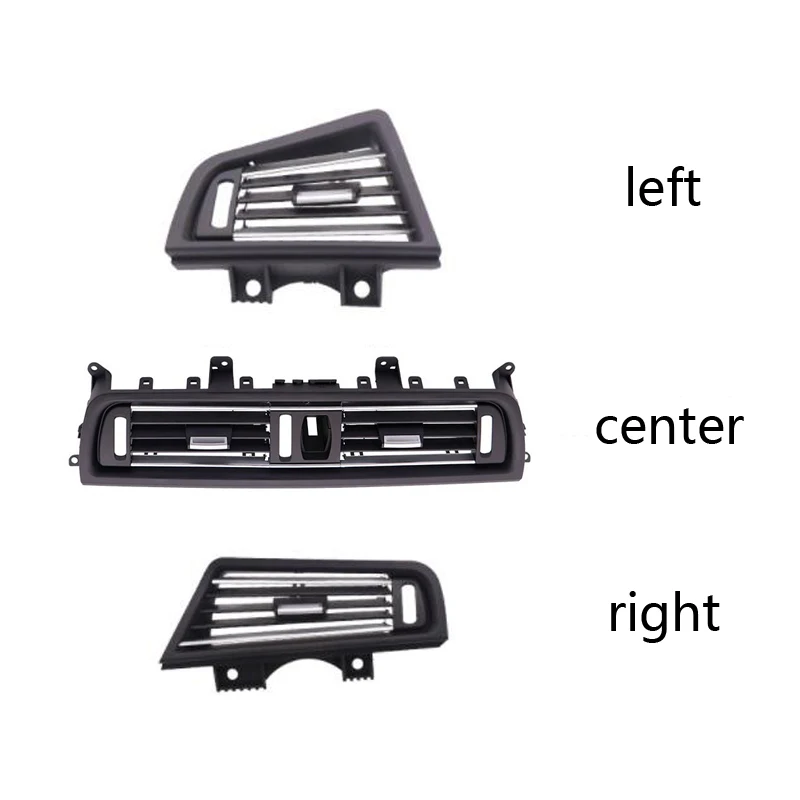 LHD Front Row ветер левый центр с правой кондиционер вентиляционная решетка Outlet Панель с хромированной пластины для BMW 5 серии F10 F18