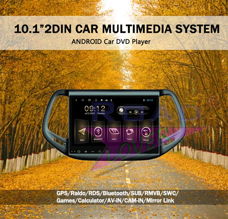 Excellent Roadlover Android 8.1 Car Multimedia Radio Player For Jeep Compass 2016 Stereo GPS Navigation Automagnitol Double Din MP3 NO DVD 12