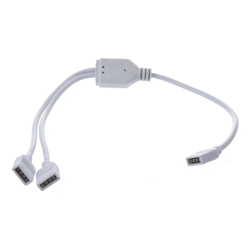 

LED Strips RGB 4 Pin Female to 2 Female Connector Splitter Cable White 30cm