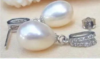

Wholesale price ^^^AAA+ 10-12mm real natural south sea white pearl earring fine r