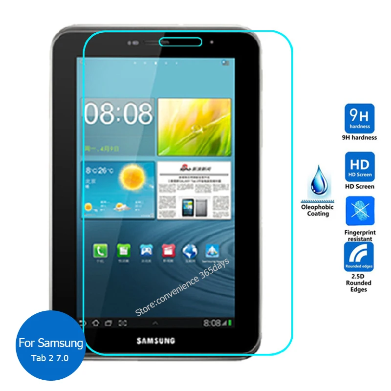 

For Samsung Galaxy Tab 2 7.0 Tempered Glass screen Protector 2.5 9h Safety Protective Film On Tab2 7 P3100 P3110 GT-P3100 P 3110