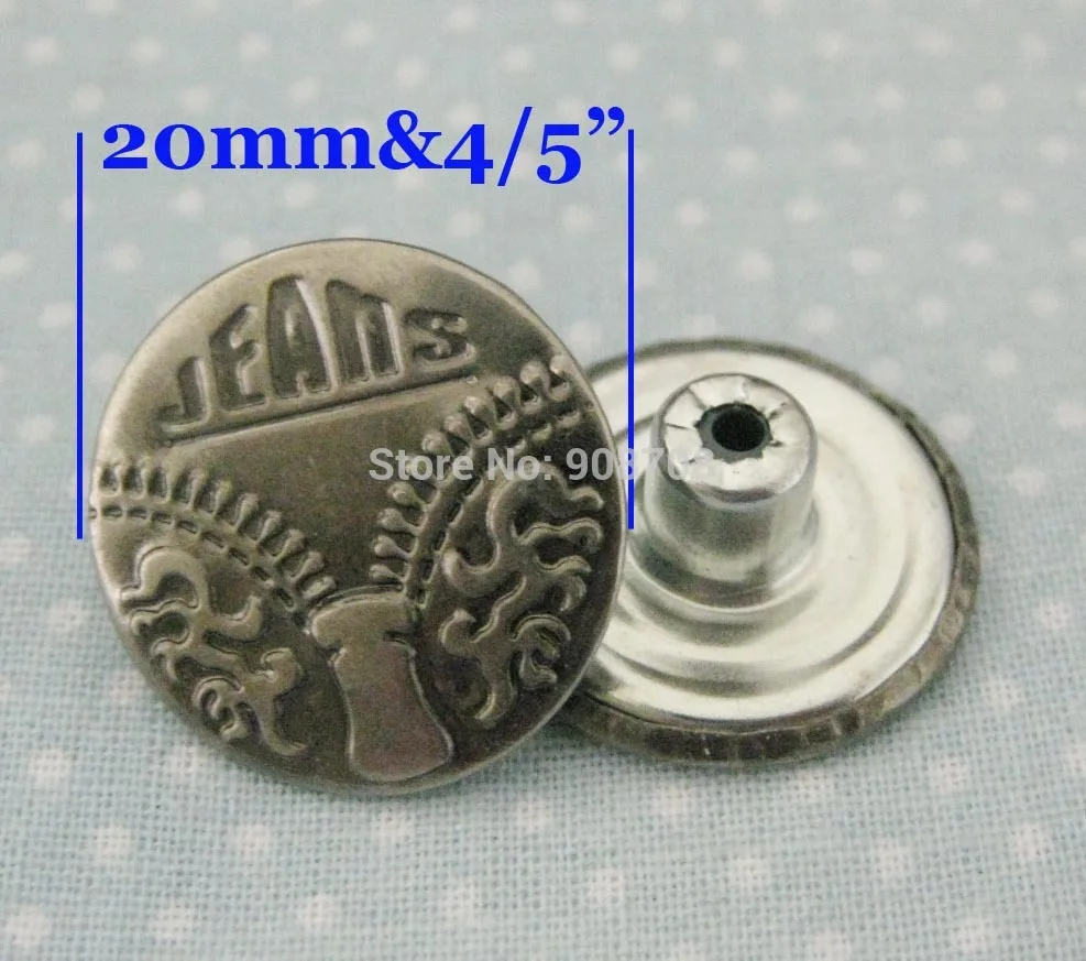 J001 ZIPPER Pattern Antique Brass Metal Jeans Buttons 20mm Round Fashion Button 40sets/otin