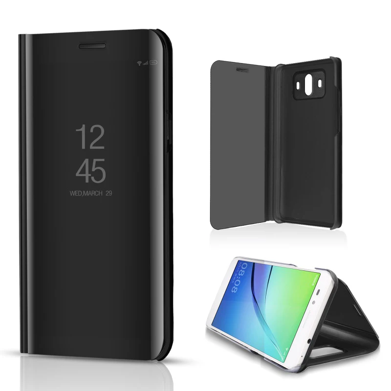 

For Huawei P20 Pro P20 Lite P20 Case Flip Stand Clear View Smart Mirror Cover For Huawei Mate 10 Lite Mate 10 Pro Honor V10 Case