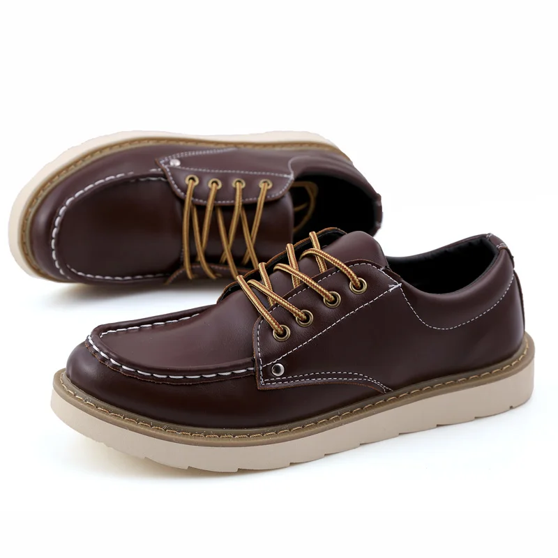 Respirant Hommes Chaussures Lacets brown Semelle Black Casual white En De red À Cuir Pu Plat Oxford zqzxrwEB