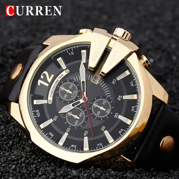

CURREN New Men's Top Brand Luxury Quartz Watches Mens Sport Quartz Watch Men Military Fashion Waterproof Clock relogio masculino