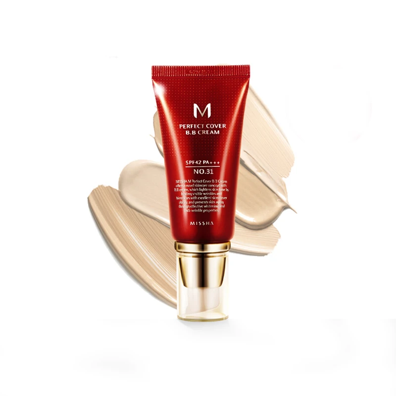 

Best Korea Cosmetics MISSHA M Perfect Cover BB Cream 50ml SPF42 PA+++ (NO.31 Golden Beige ) Foundation Makeup Perfect BB Cream