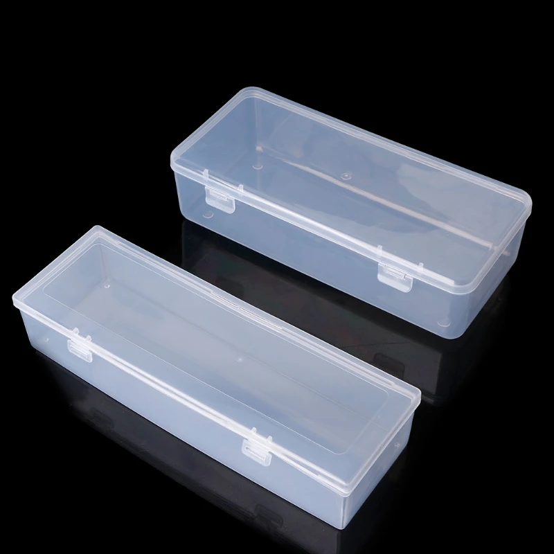 Rectangular Plastic Clear Storage Box Jewelry Container Case Bead