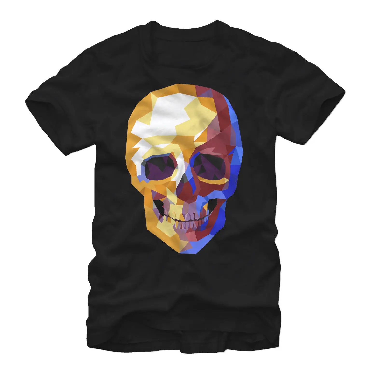 100% Cotton Summer Tees Printed O-Neck Streetwear Lost Gods Geometric Skull Mens Graphic T Shirtonline Tshirt Design |