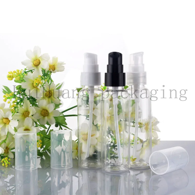 50pcs 60ml Empty Small Shampoo Plastic Containers With lotion pump,Liquid Soap Pet Bottle Press