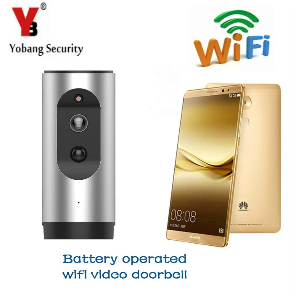 

Yobang Security 720P Video Door Phone Intercom Wifi Doorbell Home Security Night Vision cam wifi video door phone with battery