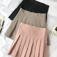 Летняя Новинка, Женская Корейская плиссированная юбка Harajuku Ulzzang, маленькая модная юбка, Женская юбка в консервативном стиле, короткая мини-юбка