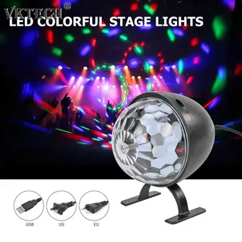 

LED Stage Light Crystal Magic Ball KTV Bar Club Party DJ Disco Effect Lamp Christmas Projector Colorful Rotating Stage Light