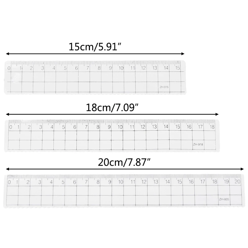 Прозрачный Простой прямой линейки шкалы измерения офисные аксессуары студент школьные принадлежности