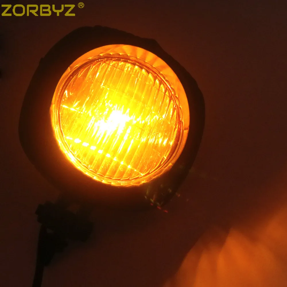 ZORBYZ мотоцикл хром полированный металл Винтаж Ретро-фара для Harley Honda Suzuki Yamaha кафе гонщик Старая школа на заказ