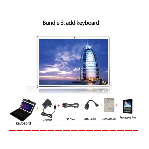10,1 дюймов tablet PC 4G LTE, 8 ядер Новые Google Android OS 7,0 4G B Оперативная память 6 4G B Встроенная память 1920*1200 ips детский подарок планшеты 10 10,1 - Комплект: Комплект 4