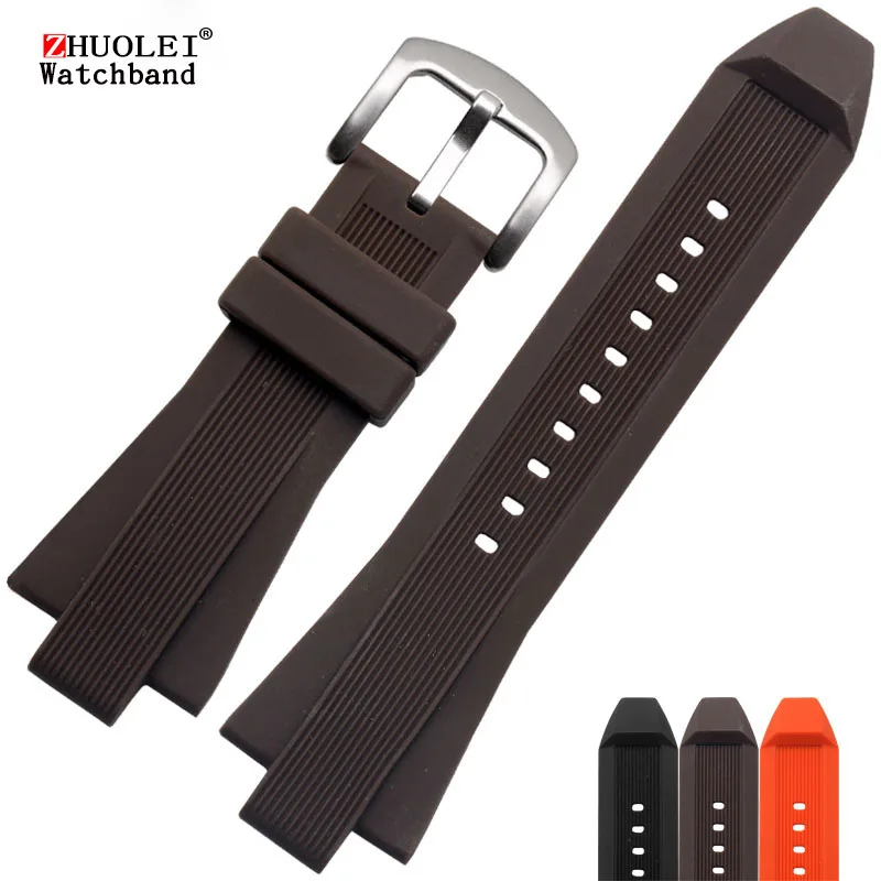 29*13 мм(Луг) черный коричневый темно-синий коричневый резиновый ремешок для часов для мужчин MK водонепроницаемый спортивный ремешок браслет
