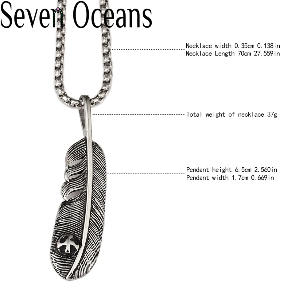  Titanium Steel Jewelry Eagle Feathers Unique Necklace Wings Charm Jewelry Goro Engraved Vintage Jewellery Piece Chain Pendant (10)