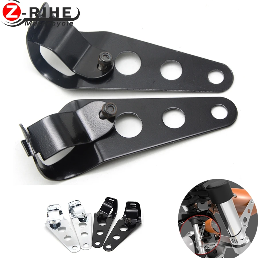 

for tmax 530 500 mt Black Universal Motorcycle Headlight Mount Bracket For Harley chopper Bobber Racer with 35mm-43mm Fork Tubes