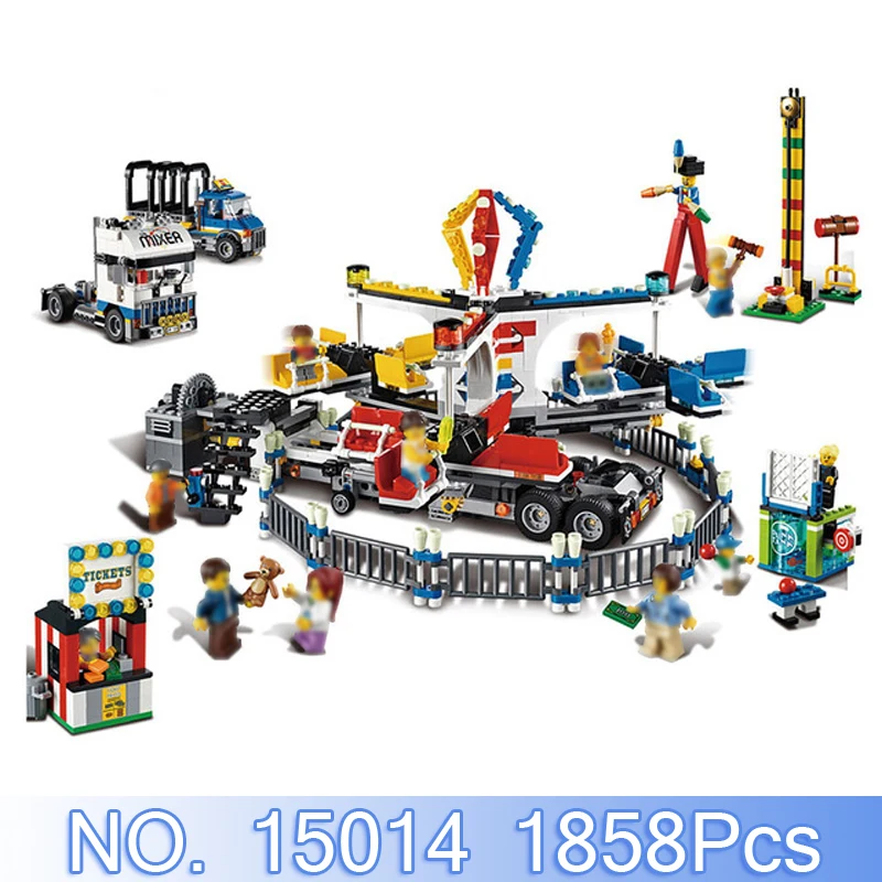 

Lepin 15014 City Creator Figures 1858Pcs Fairground Mixer Model Building Kits Blocks Bricks Sets Kids Toys Gift Compatible 10244