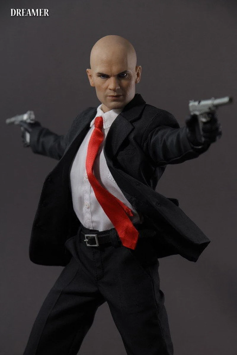 Коллекционная Dreamer 1:6 весы Hitman 47 1" Мужская фигурка полный набор с головой костюм и модель пистолета и тело